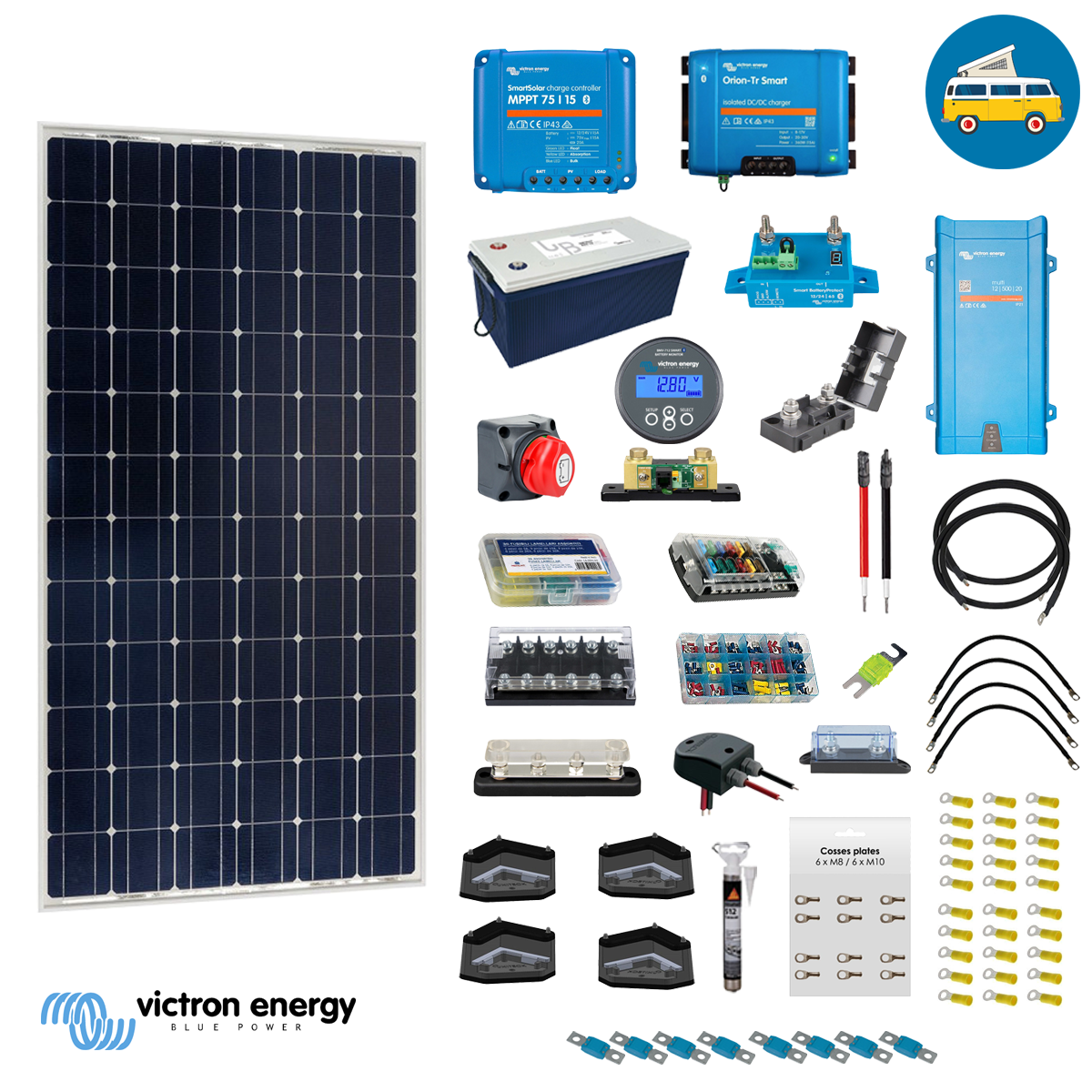 Matériel électrique et panneaux et batterie solaires