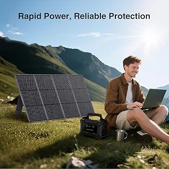   Panneau solaire portable 200 W pour station d'alimentation et appareils CC Chargeur solaire pliable 200 W > 23 % haute efficacité IP68 étanche compatible avec générateur solaire pour camping
