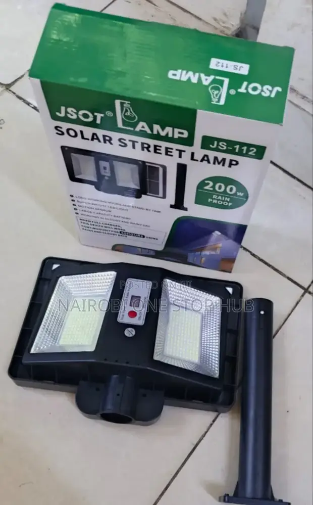  Lampadaire solaire Jsot 200 W avec détecteur de mouvement 10.000 f  Livraison gratuite  Contact 98461414