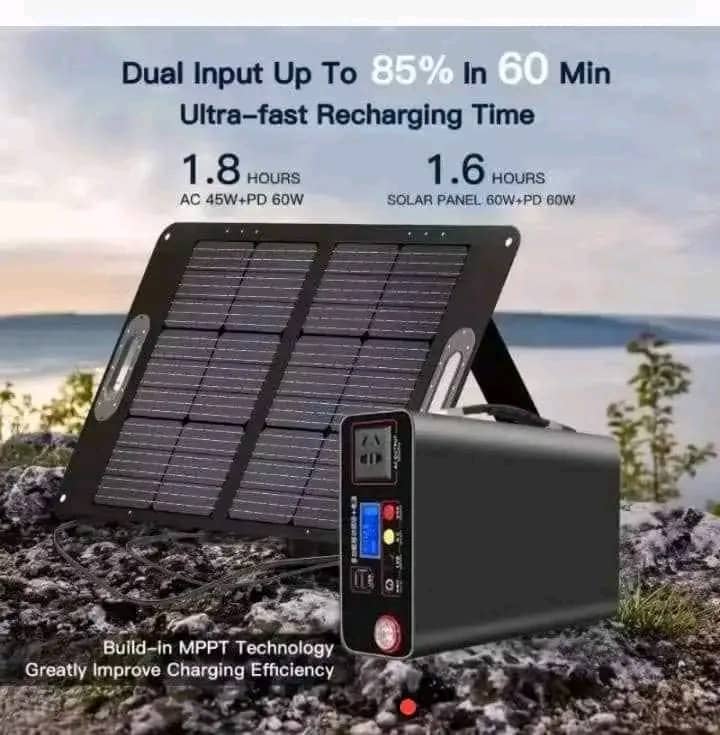   Panneau solaire portable 200 W pour station d'alimentation et appareils CC Chargeur solaire pliable 200 W > 23 % haute efficacité IP68 étanche compatible avec générateur solaire pour camping