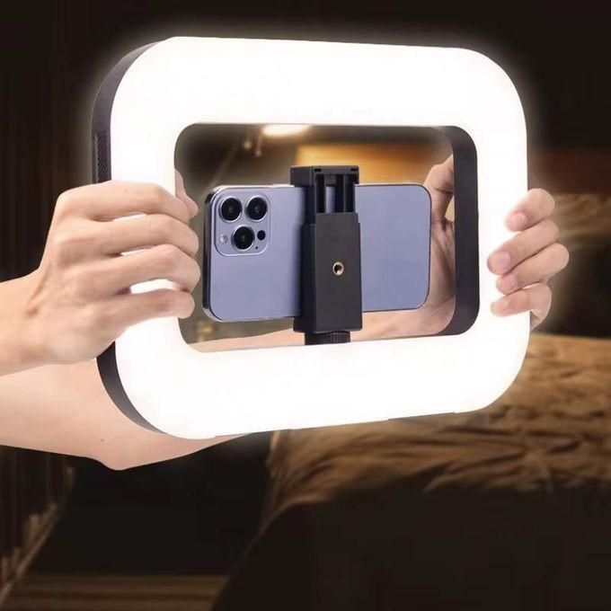 RealPlus 10" Ring Light avec Trépied, Trépied Smartphone & Caméra, avec 3 Effets de lumière et 10 Luminosités, pour Téléphone, Mini Caméra, Tiktok, Youtube, Live Streaming, Vidéo, Cadeaux Noël Femme